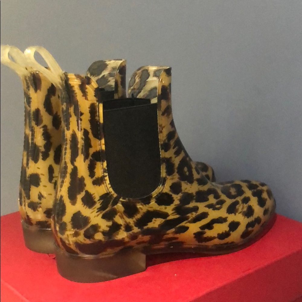 J.Crew Cheetah Rain Boots